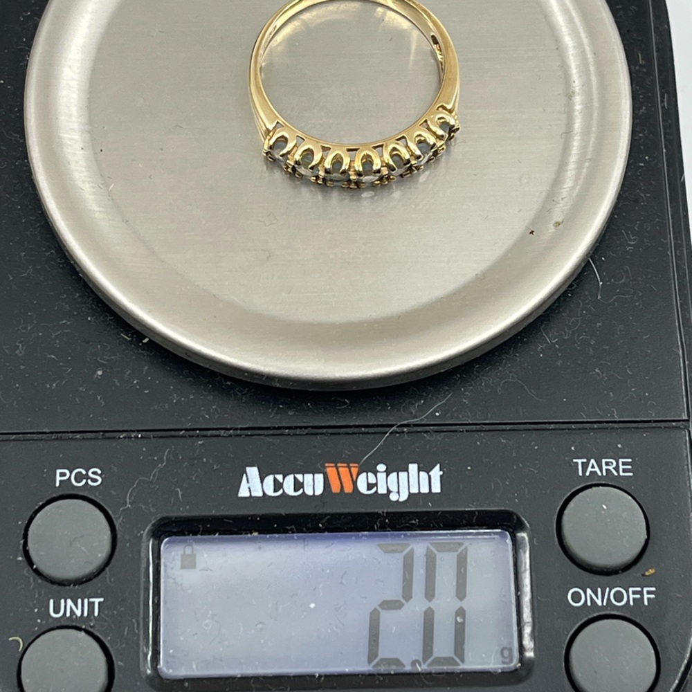 ✨ Vintage 10K Gold Natural Aquamarine Band Ring – Estate Beauty! ✨ - Picture 17 of 17